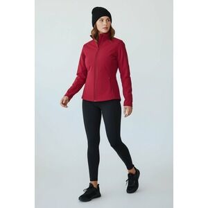 MPG Sport Women's Large Cranberry Full Zip Jacket Athletic Activewear Waterproof